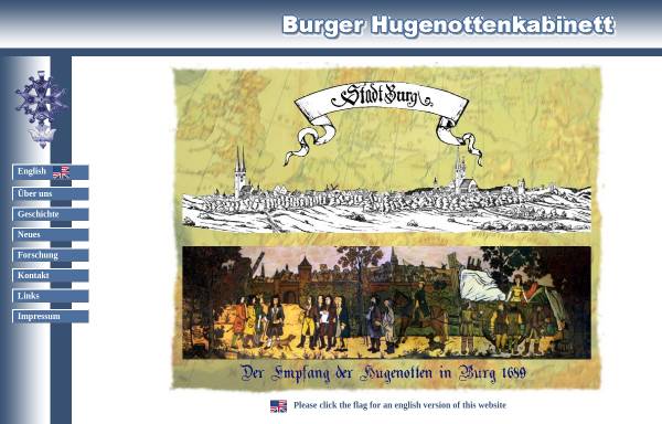 Vorschau von www.hugenottenkabinett.de, Burger Hugenottenkabinett