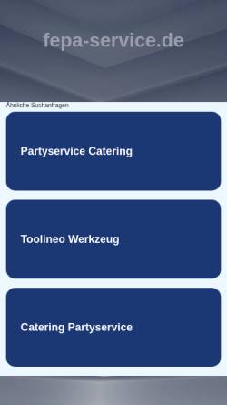 Vorschau der mobilen Webseite www.fepa-service.de, Festlichkeiten & Partyservice Christina Przibylla