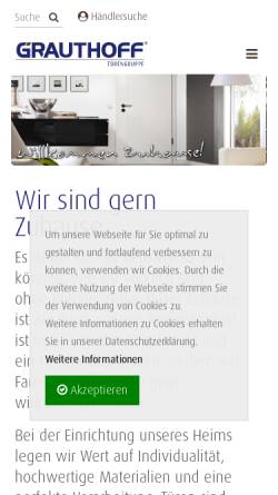 Vorschau der mobilen Webseite www.astra-tueren.de, Astra Türen