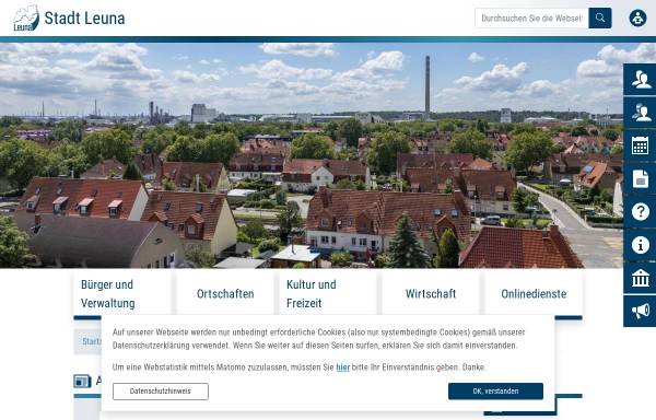 Vorschau von www.leuna.de, Stadt Leuna