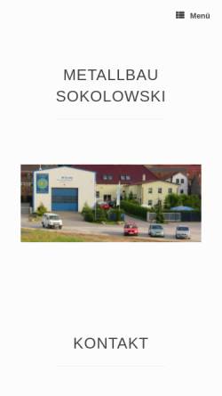 Vorschau der mobilen Webseite metallbau-sokolowski.de, Metallbau Hartmut Sokolowski