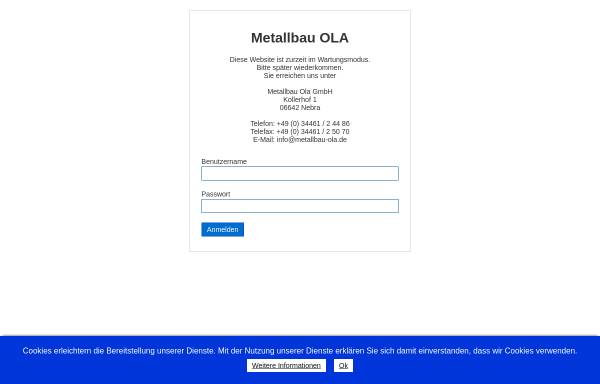 Vorschau von www.metallbau-ola.de, Metallbau Ola GmbH