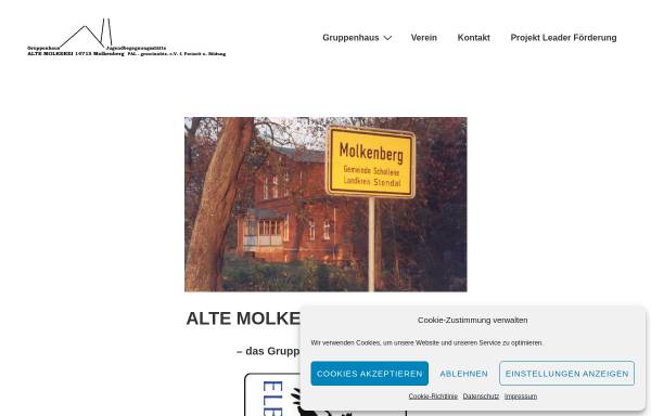 Vorschau von www.alte-molkerei-molkenberg.de, Alte Molkerei Molkenberg