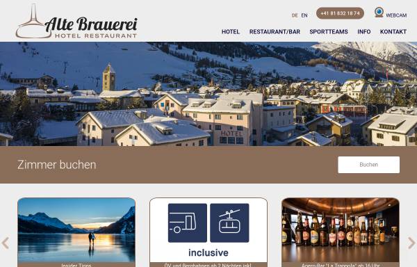 Vorschau von www.alte-brauerei.ch, Hotel und Restaurant Alte Brauerei
