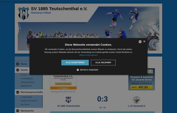 Vorschau von www.sv1885teutschenthal-fussball.de, SV 1885 Teutschenthal e.V.