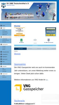 Vorschau der mobilen Webseite www.sv1885teutschenthal-fussball.de, SV 1885 Teutschenthal e.V.