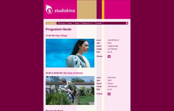 Vorschau von www.studiokino.com, Studiokino