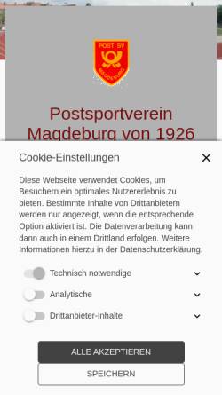 Vorschau der mobilen Webseite www.postsvmagdeburg.de, Post SV Magdeburg