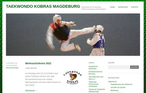 Vorschau von www.taekwondo-kobras-magdeburg.de, Taekwondo - Kobras - Magdeburg