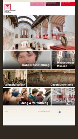 Vorschau der mobilen Webseite www.khm-magdeburg.de, Kulturhistorisches Museum