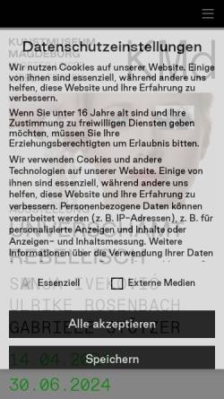 Vorschau der mobilen Webseite kunstmuseum-magdeburg.de, Kunstmuseum - Kloster Unser Lieben Frauen