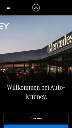 Vorschau der mobilen Webseite www.krumey.mercedes-benz.de, Auto-Krumey & Co. GmbH