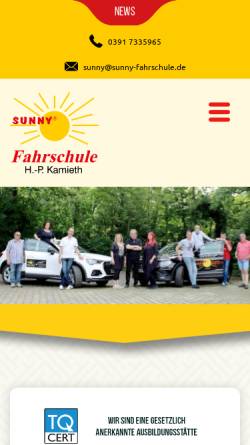 Vorschau der mobilen Webseite www.sunny-fahrschule.de, Fahrschule Sunny