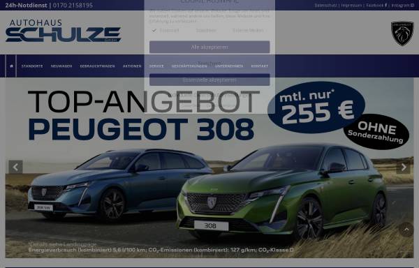 Vorschau von www.peugeot-schulze.de, Peugeot-Autohaus Klaus Schulze