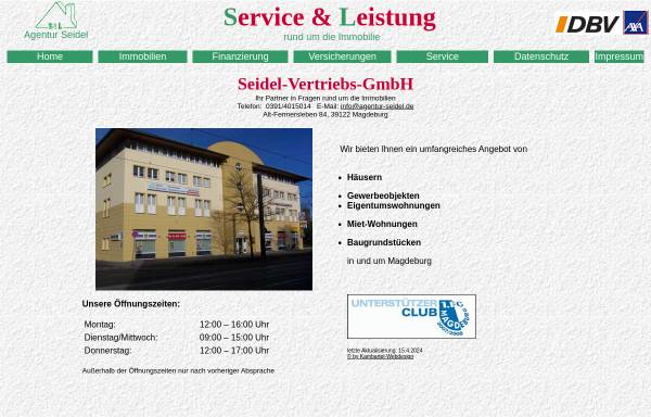 Vorschau von www.agentur-seidel.de, Immobilien - Agentur Seidel