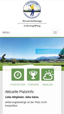 Vorschau der mobilen Webseite www.gcbgl.de, Golfclub Berchtesgadener Land