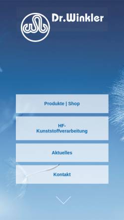Vorschau der mobilen Webseite www.dr-winkler-kg.de, Dr. Winkler KG