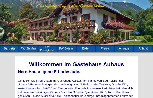 Vorschau von www.auhaus.de, Gästehaus Auhaus