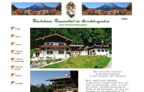 Vorschau von www.zimmer-berchtesgaden-bischofswiesen.de, Gästehaus Pension Gmundtal