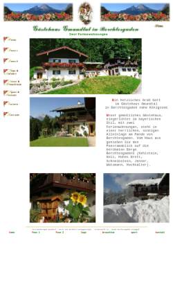 Vorschau der mobilen Webseite www.zimmer-berchtesgaden-bischofswiesen.de, Gästehaus Pension Gmundtal
