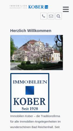 Vorschau der mobilen Webseite www.immobilien-kober.de, Immobilien Kober RDM