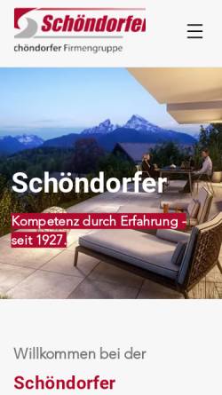 Vorschau der mobilen Webseite www.schoendorfer.de, Unternehmensgruppe Schöndorfer