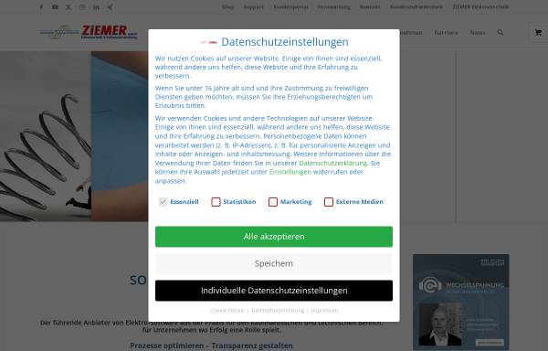 Vorschau von www.ziemer.de, Ziemer Elektrotechnik & EDV-Systeme