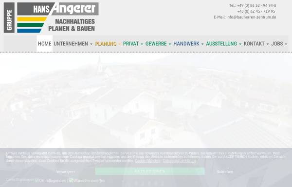 Vorschau von www.bauherrenzentrum.de, Bauherren-Zentrum Angerer