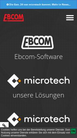 Vorschau der mobilen Webseite www.ebcom.de, EBCOM IT-Systeme & Consulting GmbH