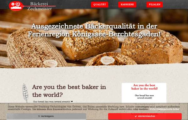 Vorschau von www.baeckerei-zechmeister.de, Bäckerei Zechmeister