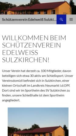 Vorschau der mobilen Webseite edelweiss-sulzkirchen.de, Schützenverein Edelweiß Sulzkirchen e.V.