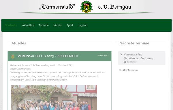 Vorschau von www.tannenwald-berngau.de, Schützenverein 
