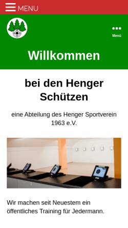 Vorschau der mobilen Webseite www.henger-sv.de, Waldeslust-Schützen