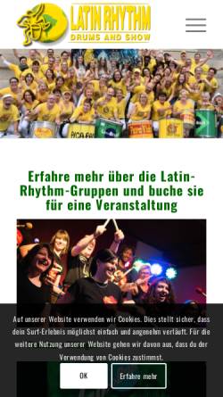 Vorschau der mobilen Webseite www.latin-rhythm.de, Latin Rhythm