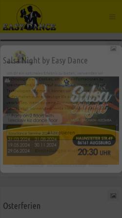 Vorschau der mobilen Webseite easy-dance.de, Tanzschule Easy Dance