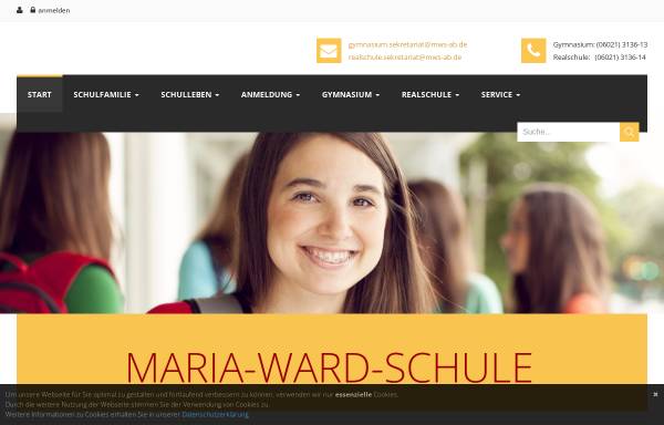 Vorschau von www.mwsab.de, Maria-Ward-Schule
