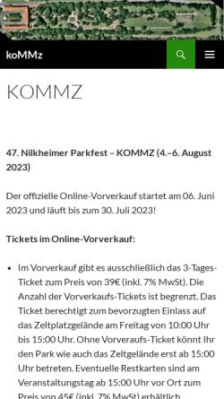 Vorschau der mobilen Webseite www.kommz.de, KOMMZ