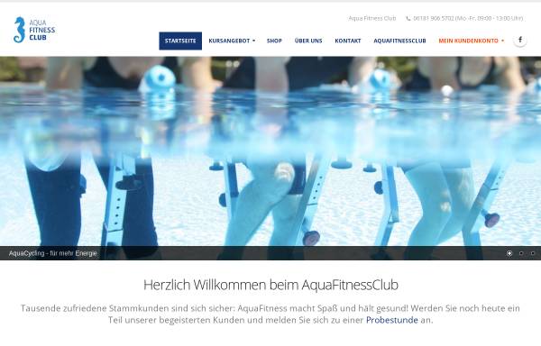 Vorschau von aqua-fitness-club.de, Aqua-Fitness-Club und Schwimmschule Kurz