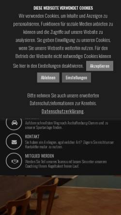 Vorschau der mobilen Webseite www.bahnfrei-damm.de, KSC Bahnfrei Aschaffenburg-Damm