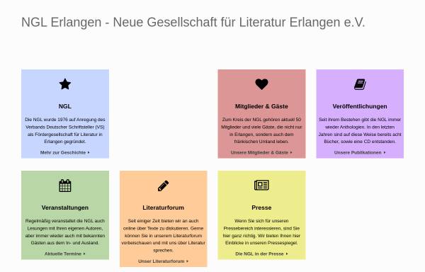 Vorschau von www.ngl-erlangen.de, NGL Neue Gesellschaft für Literatur Erlangen