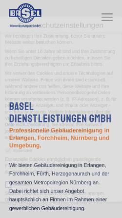 Vorschau der mobilen Webseite www.basel-gebaeudereinigung.de, Basel Dienstleistungen GmbH