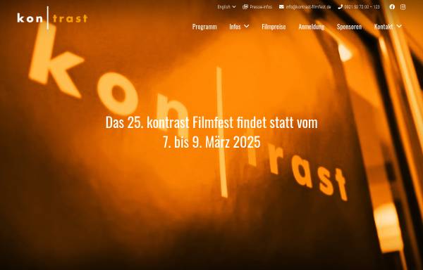 Vorschau von www.kontrast-filmfest.de, kon | trast - Das Bayreuther Filmfest