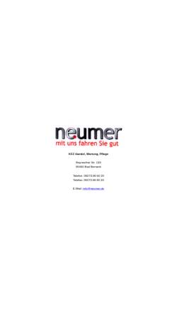 Vorschau der mobilen Webseite www.neumer.de, Autohaus Neumer