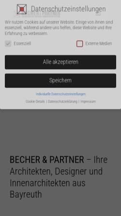 Vorschau der mobilen Webseite www.becher-partner.de, Becher & Partner, Architekten