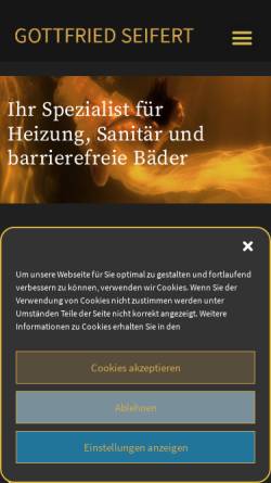 Vorschau der mobilen Webseite www.gottfried-seifert-gmbh.de, Energiebüro Gottfried Seifert