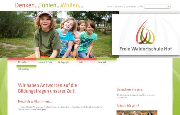 Vorschau von www.waldorfschule-hof.de, Freie Waldorfschule Hof