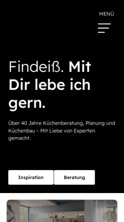 Vorschau der mobilen Webseite www.findeiss.net, Küchencenter Findeiß GmbH