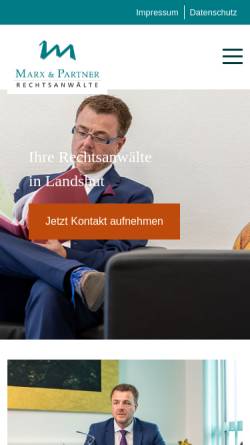 Vorschau der mobilen Webseite www.rechtsanwalt-landshut.de, Rechtsanwälte Marx und Partner