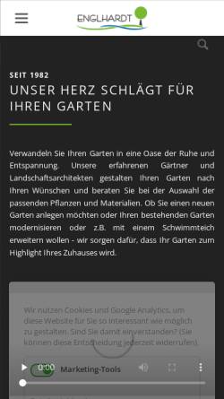 Vorschau der mobilen Webseite www.englhardt-galabau.de, Gartenbau und Landschaftsbau (Galabau) Englhardt in Landshut