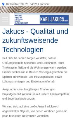 Vorschau der mobilen Webseite www.jakucs.de, Karl Jakucs GmbH